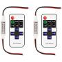RGBZONE 2 Pack RF Wireless Remote Controller DC 5-24V 11 Key Mini Dimmer Switch for 5050 3528 5630 RGB LED Strip Light