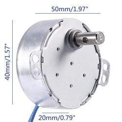2PCS Cup Turner Motor Synchronous Synchron Motor 50/60Hz AC 100~127V CCW/CW 4W with 7mm Flexible Coupling Connector for Hand-Made, School Project, Model (5-6RPM)