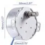 2PCS Cup Turner Motor Synchronous Synchron Motor 50/60Hz AC 100~127V CCW/CW 4W with 7mm Flexible Coupling Connector for Hand-Made, School Project, Model (5-6RPM)