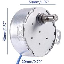 2PCS Cup Turner Motor Synchronous Synchron Motor 50/60Hz AC 100~127V CCW/CW 4W with 7mm Flexible Coupling Connector for Hand-Made, School Project, Model (2.5-3RPM)