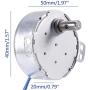 2PCS Cup Turner Motor Synchronous Synchron Motor 50/60Hz AC 100~127V CCW/CW 4W with 7mm Flexible Coupling Connector for Hand-Made, School Project, Model (2.5-3RPM)