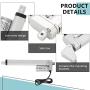 NATGAI DC12V 8inch Stroke Linear Actuator with Mounting Bracket 900N(225lbs) Maximum Lift 10mm/s for Recliner TV Table Lift Massage Bed Electric Sofa Linear Actuator