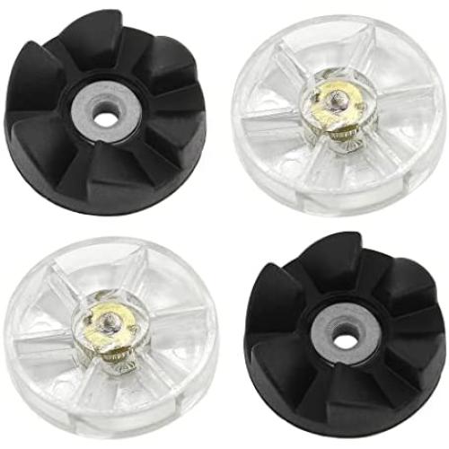 Anbige Replacement Parts 2 Blade Rubber Gears and 2 Motor Base Top Gears,Compatible with Nutribullet 600W 900W Blender Juicers