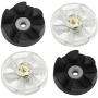 Anbige Replacement Parts 2 Blade Rubber Gears and 2 Motor Base Top Gears,Compatible with Nutribullet 600W 900W Blender Juicers