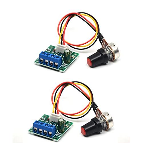 2PCS DC 1.8-15V 2A Mini PWM Motor Speed Controller 1.8V 3V 5V 6V 7.2V 12V 30W Low Voltage Motor Adjustable Actuator Switch with Speed Control