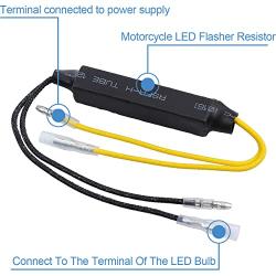 DKARDU Motorcycle LED Flasher Resistor, Turn Signal Indicator Resistor Adaptor 12V 21W, Flash Fix Error for Motorcycle Motorbike Scooter Quad Off Road, 4PCS