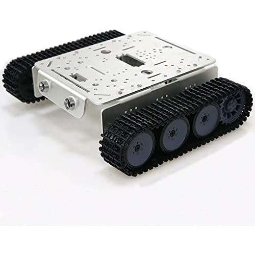 Professional Smart Tank Car Chassis with High Torque DC Motors, TP200 Remote Control Metal Robotic Platform Robot Accessories Kit for Arduino Uno, Raspberry Pie, STM32, DIY STEAM Education