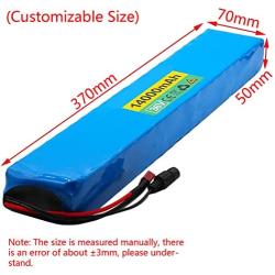 Wnicek 36V 14AH Electric Bike Battery Rechargeable Li-Ion Battery Pack for Motors up to 350W with 42V Charger Ebike Lithium Battery Built-in 20A BMS