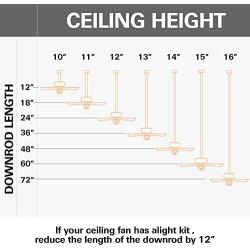 54 Inch Indoor Ceiling Fan with Light Kit and Remote Control, Farmhouse Style, Reversible Blades and Motor, UL Listed for Living room, Bedroom, Basement, Kitchen, Oil-Rubbed Bronze
