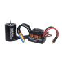 B3650 Upgrade Waterproof 4300KV Sensorless Brushless Motor with 60A ESC Electronic Speed Controller Combo Set for 1/10 RC Car, Mutiple Protection Features, 4 Pole 12 Slot High-torque, Bulit-in 5.8V/3A