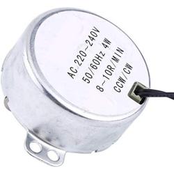 Turntable Synchron Motor, AC 220-240V Synchronous Geared Motor 4W 1Pc CCW/CW Geared Motor for Electric Fan, Handicrafts (4#)