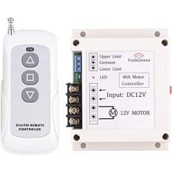DC 12V 40A Motor Remote Control Switch 2CH Motor Forward and Reverse Wireless Switch, 433Mhz Remote Control Relay Use for Car, Motor, Electric Curtain, Water Pump and More