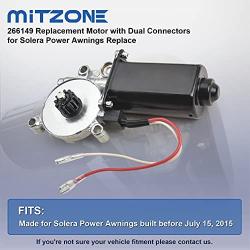 MITZONE 266149 Replacement Motor with Dual Connectors for Solera Power Awnings Replace (Before July 15, 2015)