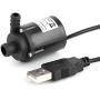 Nikou DC 4V-6V 150L/H Micro Brushless Submersible Water Pump Motor Cooling Pump with USB GD Connector for Aquarium Fountain Garden House