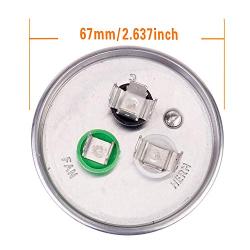 HUAREW 80+7.5 uF ±6% 80/7.5 MFD 370/440 VAC CBB65 Dual Run Start Round Capacitor for Condenser Straight Cool or Heat Pump Air Conditioner or AC Motor and Fan Starting