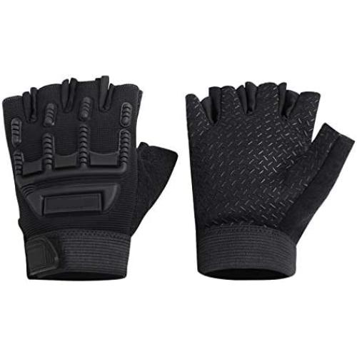 Biking Gloves Kids Boys Girls Cycling Exercise Gloves Half Finger Fingerless Gloves Child Motor Bike Riding Anti-Slip Weight Lifting Bike Workout Climbing Bicycle Gloves Gym Skate Gloves