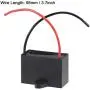 uxcell Ceiling Fan Capacitor CBB61 14uF 450V AC 2 Wires Metallized Polypropylene Film Capacitor 51x35x25mm for Electric Fan Pump Motor Generator