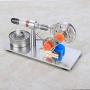 Stirling Engine, Single Cylinder Sterling Engine Model Steam Power Physics Science Lab Teaching Tool with Led Light, Gift for Kids Adults Craft Orname