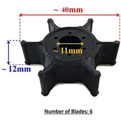ITACO Boat Motor Impeller Pump 6E0-44352 47-96305M F4-03060000 for Yamaha Outboard F 4HP 5HP Parsun T3.6 Mariner 18-3073 Engine