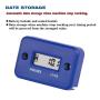Runleader Digital LCD Waterproof Hour Meter for Small Engine,Track Oil Change Intervals, Generator,Lawn Mower,Outboard,ATV,Snow blowers,Marine,Dirt Ski ,Motorcycle(Included Bracket-HMB004)(M4-BU)