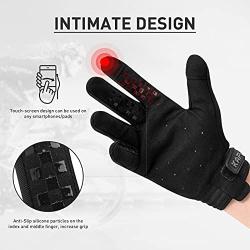 KAPVOE Cycling Gloves Workout Mountain Bike Motorcycle Exercise MTB Full Finger Men Women Kids