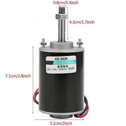 High Torsion Permanent Magnet DC Motor, 12/24V 30W High Speed CW/CCW DC Motor for DIY Generator(12V, 3500RPM)