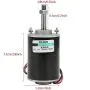 High Torsion Permanent Magnet DC Motor, 12/24V 30W High Speed CW/CCW DC Motor for DIY Generator(12V, 3500RPM)