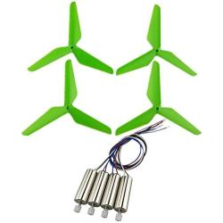Upgraded Spare Parts Motor Main Blade Propellers Three-Blade Propellers for Syma X5SW X5HW X55 RC Mini Quadcopter Toy (Green)
