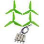 Upgraded Spare Parts Motor Main Blade Propellers Three-Blade Propellers for Syma X5SW X5HW X55 RC Mini Quadcopter Toy (Green)