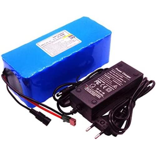 Jieoto 36V 8000mAh E-Bike Battery Lithium-ion Electric Bicycle Battery Pack Fits for 50W 100W 200W 250W Motor Built-in 20Amp BMS with 2A Charger