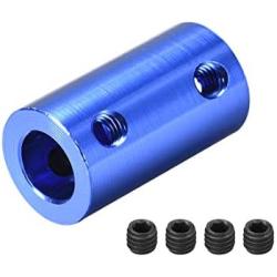uxcell 5mm to 8mm Bore Rigid Coupling Set Screw L25XD14 Aluminum Alloy,Shaft Coupler Connector,Motor Accessories,Dark Blue