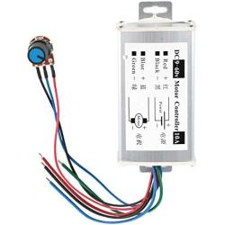 Motor Speed Controller DC 9V 12V 18V 24V 36V 50V 60V 10A Pulse Width Modulation Regulator 600W Stepless Variable Speed Forward and Reverse Switch Pulse