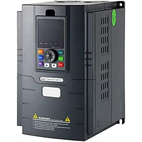 ATO 10 hp 7.5 kW VFD,24A 220V, 230V, 240V Single Phase to Three Phase Output Variable Frequency Drive Motor Speed Converter