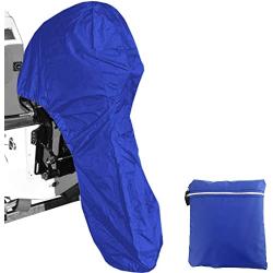 Outboard Boat Motor Cover Skyour Waterproof Boat Engine Cover Dust Rian UV Motor Protector Covers for UP-5HP/ 8-10HP/ 15-20HP/ 25-30HP/ 40-50HP/ 60-90HP/ 100-150HP (44x47x37 in for UP-5HP, Blue)