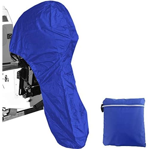Outboard Boat Motor Cover Skyour Waterproof Boat Engine Cover Dust Rian UV Motor Protector Covers for UP-5HP/ 8-10HP/ 15-20HP/ 25-30HP/ 40-50HP/ 60-90HP/ 100-150HP (44x47x37 in for UP-5HP, Blue)