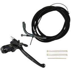 Left Clutch Lever W/ Lock Throttle & Clutch Cable Set Fits 49cc 60cc 66cc 80cc Motorized Bike