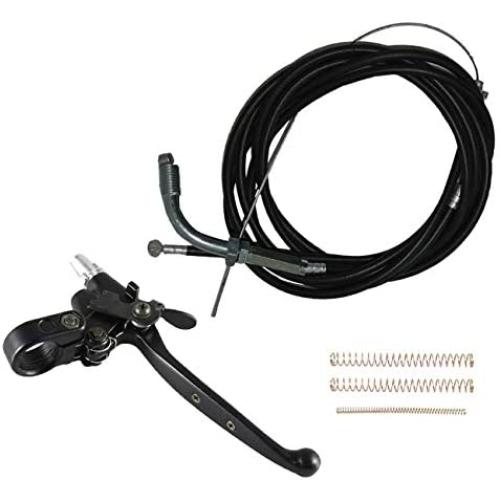 Left Clutch Lever W/ Lock Throttle & Clutch Cable Set Fits 49cc 60cc 66cc 80cc Motorized Bike