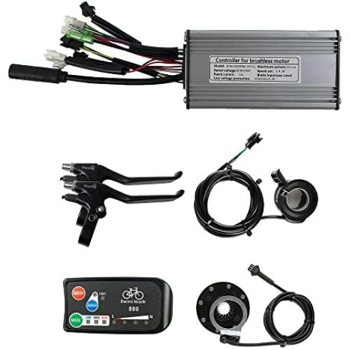 Ebike 22A Controller Kit Control System KT LED 880 Display 8PAS 130X Throttle E-Brake