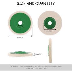 Hilitchi 10 Pcs 4 100mm Wool Polishing Wheel Buffer Pads Felt Polishing Wheel Disc