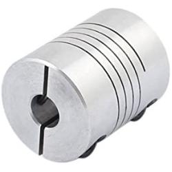 uxcell 5mm to 6.35mm Shaft Coupling 25mm Length 20mm Diameter Stepper Motor Coupler Aluminum Alloy Joint Connector for 3D Printer CNC Machine DIY Encoder