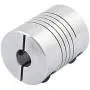 uxcell 5mm to 6.35mm Shaft Coupling 25mm Length 20mm Diameter Stepper Motor Coupler Aluminum Alloy Joint Connector for 3D Printer CNC Machine DIY Encoder