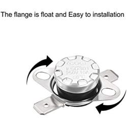 uxcell KSD301 Thermostat 90°C/194°F 10A Normally Closed N.C Adjust Snap Disc Temperature Switch for Microwave,Oven,Coffee Maker 2pcs
