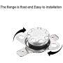 uxcell KSD301 Thermostat 90°C/194°F 10A Normally Closed N.C Adjust Snap Disc Temperature Switch for Microwave,Oven,Coffee Maker 2pcs