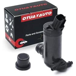 Windshield Washer Pump Replacement for Ford, Lincoln, Mercury - OTUAYAUTO Factory OE Style with Grommet 6F9Z-17664-A