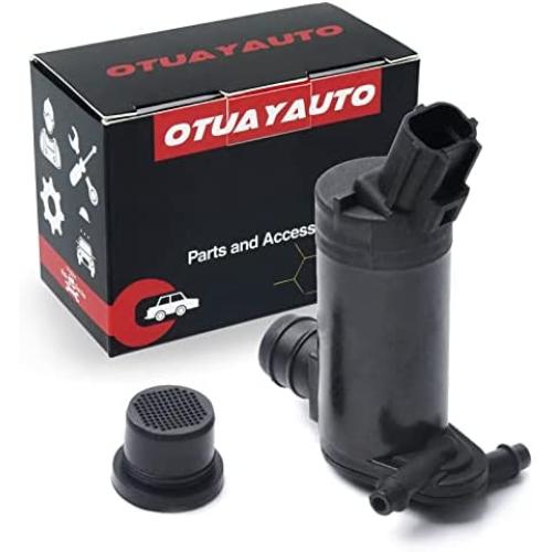 Windshield Washer Pump Replacement for Ford, Lincoln, Mercury - OTUAYAUTO Factory OE Style with Grommet 6F9Z-17664-A