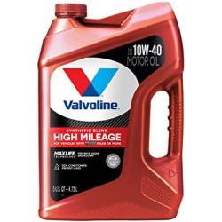 Valvoline High Mileage with MaxLife Technology SAE 10W-40 Synthetic Blend Motor Oil 5 QT (Packaging May Vary)