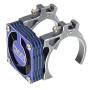 DKKY Aluminum Motor Cooling Fan 40-43mm Adjustable Dual Motor Mounts for ARRMA Axial TRAXXAS 1/10 RC Car 4274 4068 4268 Motor (Titanium Blue)