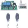 Mangood AC 85V 110V 120V 220V 250V 2 Channel Motor Forwards and Reverse Remote Switch Motor Remote Control 433MHz Wireless Switch Transmitter with Receiver Learning Code (Black 2X Control 433Mhz)