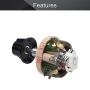Fielect 25W 150R Ohm Ceramic Wire Wound Potentiometer Linear Rotary Resistor Rheostat with Knob for Industiral Machinery RPM Adjustment