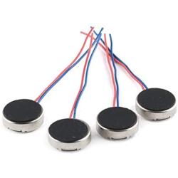 E-outstanding 4-Pack 1027 Mini Vibration Motor with 35mm Length Lead Wire DC 3V 85mA 12000rpm Flat Vibrating Moteur Button Motors for Mobile Phone Tablet Household Appliances 10x2.7mm